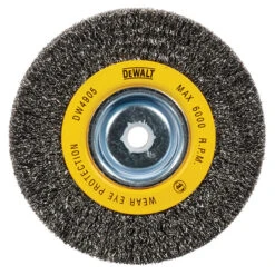DeWalt Bench Grinder Crimped Wire Brush - 6-in Dia X 1 1/8-in L - 5/8-in Arbour - Carbon Steel