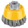 DeWalt Cup Brush - Knotted Wire - 1 Per Pack - 4-in Dia X 1 1/8-in Bristle L -Ironclad Tools 00275794 L