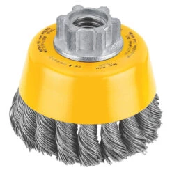 DeWalt Cup Brush - Knotted Wire - 1 Per Pack - 4-in Dia X 1 1/8-in Bristle L