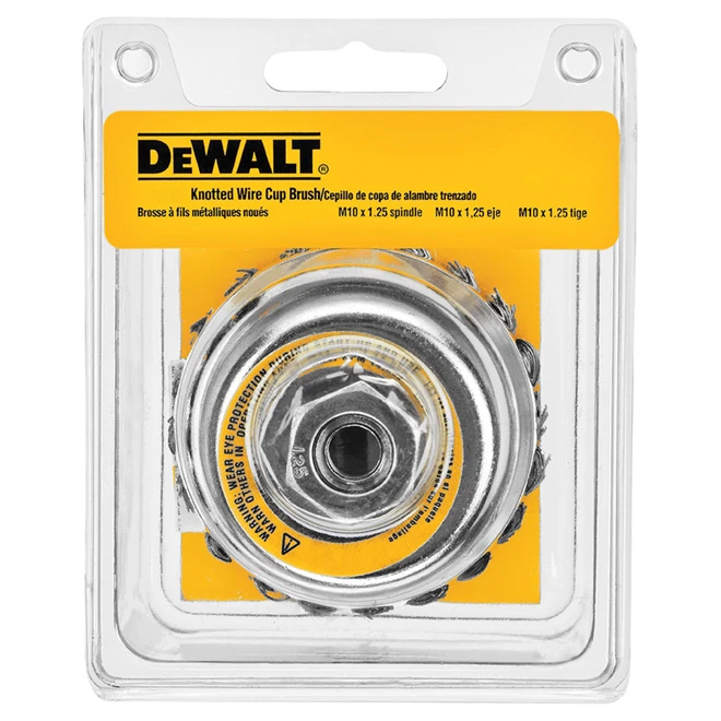 DeWalt Cup Brush - Knotted Wire - 1 Per Pack - 4-in Dia X 1 1/8-in Bristle L 4 DeWalt Cup Brush - Knotted Wire - 1 Per Pack - 4-in Dia X 1 1/8-in Bristle L - Image 2