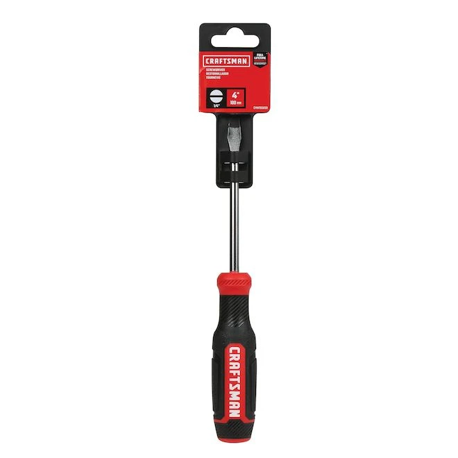 Craftsman Slotted Screwdriver - Bi-Material - 1/4" X 4" - Red And Black 5 Craftsman Slotted Screwdriver - Bi-Material - 1/4" X 4" - Red And Black - Image 3