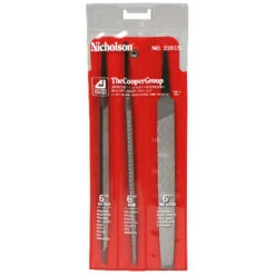 Crescent Nicholson General Purpose Files - With Plastic Pouch - 6-in L - Set Of 3