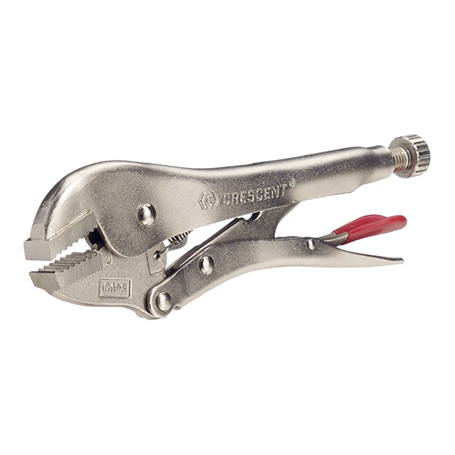 Crescent Straight Jaw Locking Pliers - Nickel-plated - Alloy-Steel - 10-in L 3 Crescent Straight Jaw Locking Pliers - Nickel-plated - Alloy-Steel - 10-in L