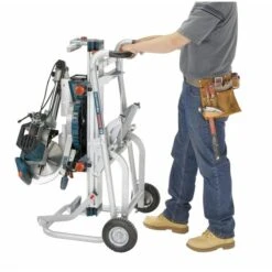 Bosch Gravity-Rise Rolling Mitre Saw Stand - Grey - 300-lb Capacity - Steel -Ironclad Tools 1983257e L