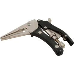 Grip-on 8-in Electrical Long Nose Locking Pliers With Ergonomic Grip