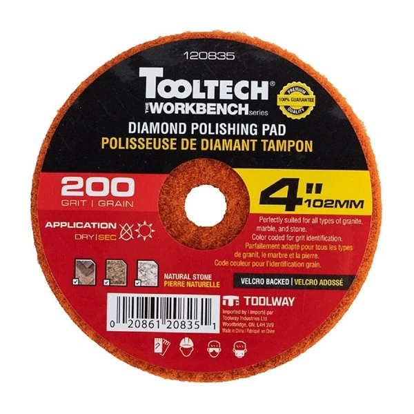 Tooltech Workbench 4-in Medium Diamond 200-Grit Polishing Pad (10-Piece) 4 Tooltech Workbench 4-in Medium Diamond 200-Grit Polishing Pad (10-Piece) - Image 2