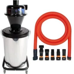 VPC Quick Click Dust Collection Hose - 10-gal Stainless Steel Separator (16 Ft)