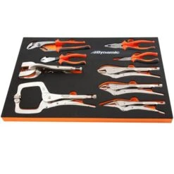 Dynamic Tools 10-Piece Pliers Tool Set With Foam Tool Organizer