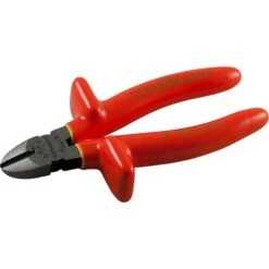 Gray Tools 6-1/2-in Side Cutting, Diamond Slim Nose Pliers, Insulated