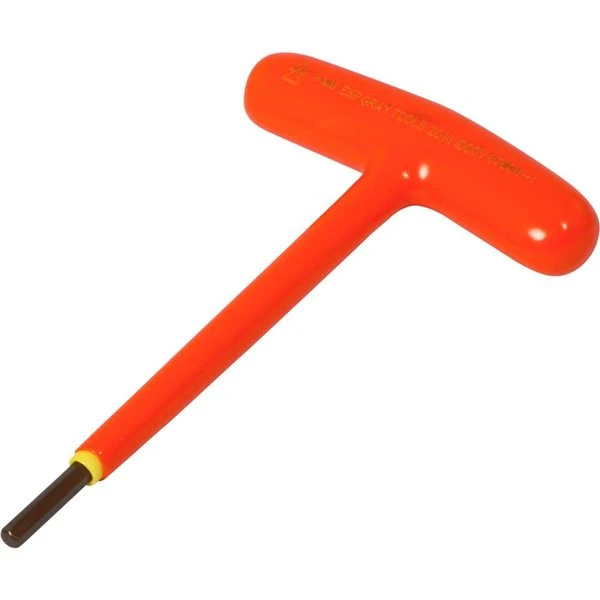 Gray Tools 4 Mm T-handle S2 Hex Key, 1000V Insulated 4 Gray Tools 4 Mm T-handle S2 Hex Key, 1000V Insulated - Image 2