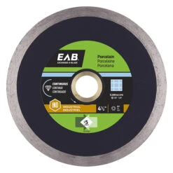EXCHANGE-A-BLADE EAB Continuous Rim Porcelain Tile Black Industrial Diamond Blade - Recyclable Exchangeable - 4 1/2-in Dia