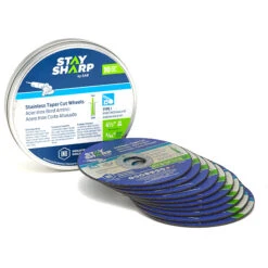EXCHANGE-A-BLADE EAB Tool Taper Cut Metal Flat Wheel Industrial Abrasive - Type 1 - 4 1/2" X 5/64" X 7/8" - 10/Pack