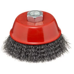 EXCHANGE-A-BLADE EAB Threaded Arbor Cup Brush - Carbon Steel - Crimped Wire - 1 Per Pack - 4-in Dia