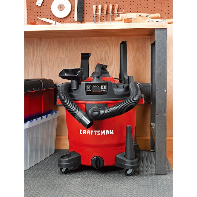Craftsman 120 V 16-Gal. 6.5 HP Corded Portable Wet/Dry Shop Vacuum 4 Craftsman 120 V 16-Gal. 6.5 HP Corded Portable Wet/Dry Shop Vacuum - Image 2