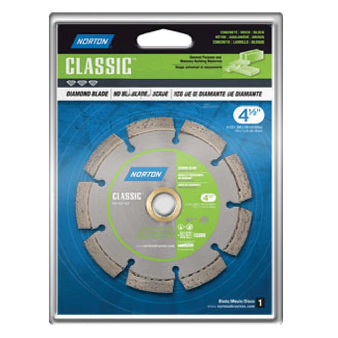 Norton Concrete Circular Saw Blade - Segmented Rim - Diamond - 5/8-in To 7/8-in Arbor - 4 1/2-in Dia 5/64-in T - Silver 3 Norton Concrete Circular Saw Blade - Segmented Rim - Diamond - 5/8-in To 7/8-in Arbor - 4 1/2-in Dia 5/64-in T - Silver